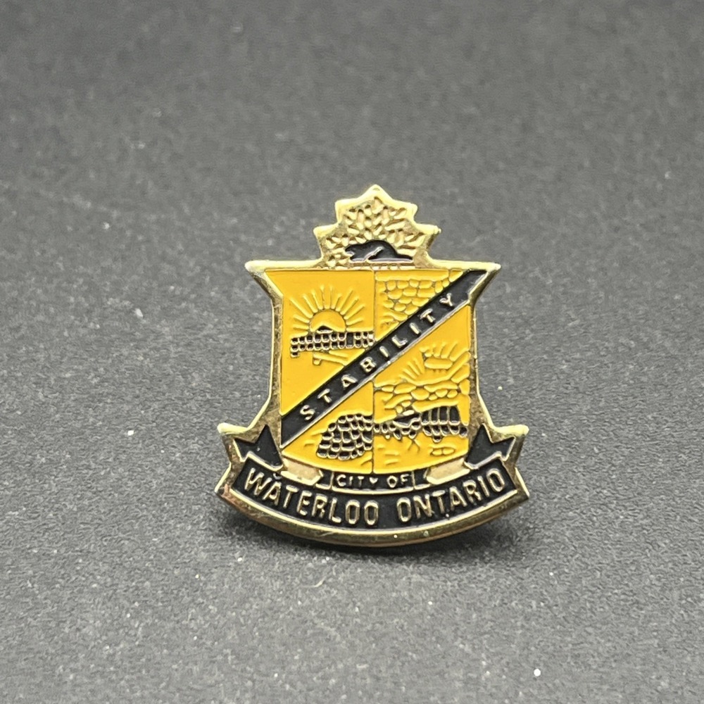 City Of Waterloo Ontario Canada Crest Lapel‎ Hat Pin